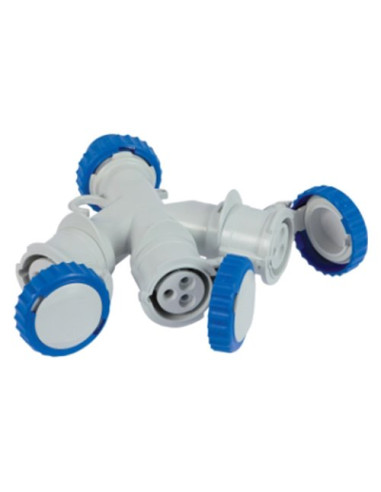 Adattatore Fanton 73120 spina Cee 220V Blu e Bianco