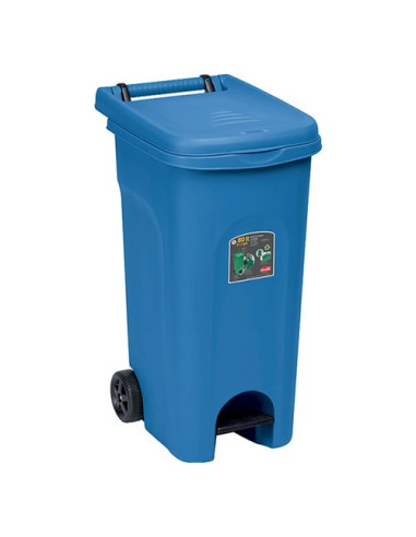 Bidone carellato Stefanplast 25602 URBAN ECO SYSTEM Con Pedale Blu