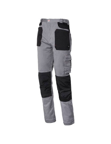 Pantaloni lavoro Issaline 8730B 080 L STRETCH LINE Grigio e Nero