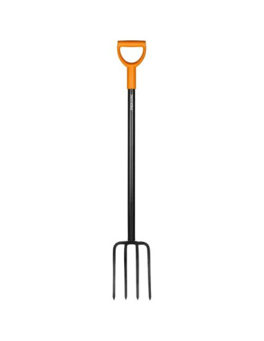 Forca Fiskars 1003458 SOLID Vanga 4 dt Nero e Arancio