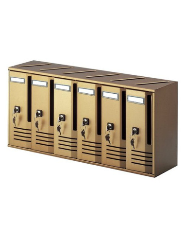 Cassetta posta condominiale Alubox 20C6 BR CUBO 6 Cassette Bronzo