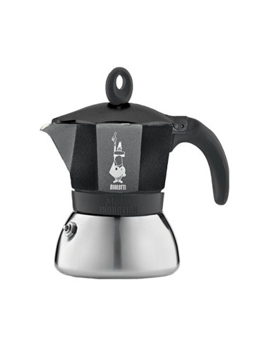 Caffettiera Bialetti 006936 MOKA INDUCTION Cromo e Nero