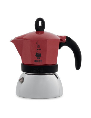 Caffettiera Bialetti 0006944 NP MOKA INDUCTION Cromo e Rosso