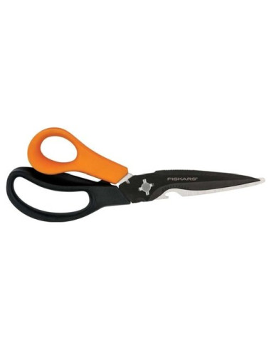 Forbice multiuso Fiskars 1063329 SOLID Sp341 Bypass Arancio e Nero