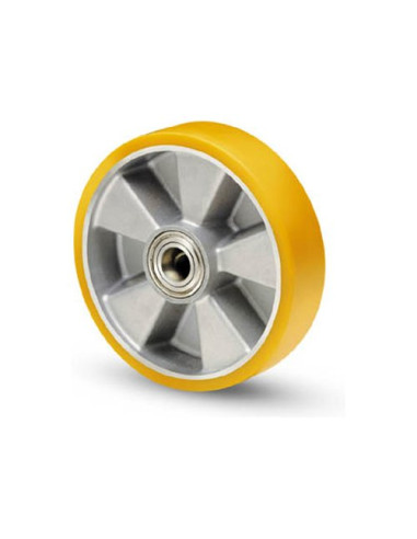 Ruota industriale Avo Valsecchi 06036 Vulkolan 18A Silver e Giallo