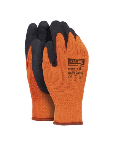 Guanti lavoro Issaline 17365 10 WARM CATCH Invernale Arancio e Nero