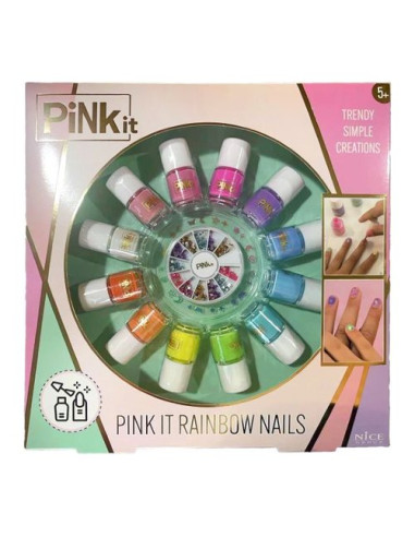 Set Rainbow Nails Nice 40060 PINK.IT