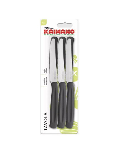 Set coltelli Kaimano 1023398 DINAMIK Lama seghettata Nero