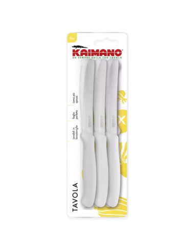 Set coltelli Kaimano 1023381 ITALICUS Lama seghettata Bianco