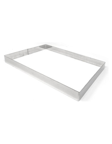 Stampo Pavoni Italia X411836 Fascia Rettangolo Acciaio inox