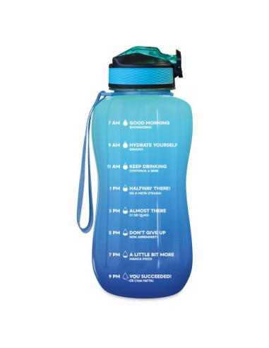 Borraccia T Tex MWB 3BA THE STEEL BOTTLE Motivazionale Blu e Aquamarin