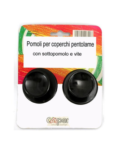 Pomoli per coperchi confezione 2 pz Caper Art PCP V2 Nero