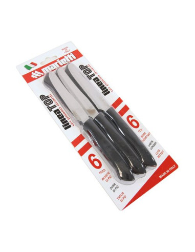 Set coltelli Marietti 1860 13TPB06N TOP Lama dentata Nero