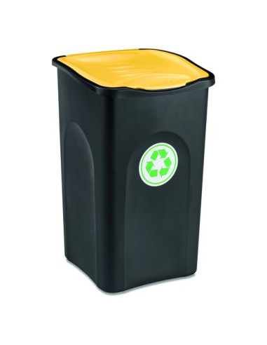 Pattumiera differenziata Stefanplast 70650 ECOGREEN Nero e Giallo