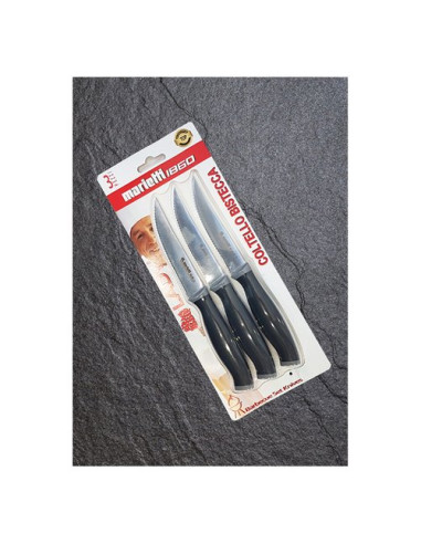 Set coltelli bistecca Marietti 1860 1225TPB03N LADY Lama dentata Nero