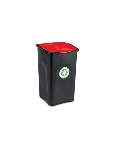 Pattumiera differenziata Stefanplast 70653 ECOGREEN Nero e Rosso