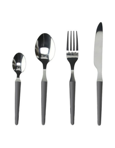 Set posate tavola Tognana R7799242791 ZEN Antracite e Acciaio