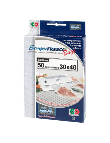 Sacchetti sottovuoto Ala 200 Spa SEMPREFRESCO Goffrati 30x40cm Clear