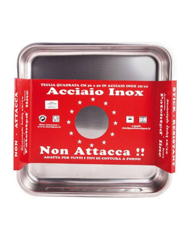 Teglia forno Steel Pan 11165 PATENTED Quadra alta Acciaio