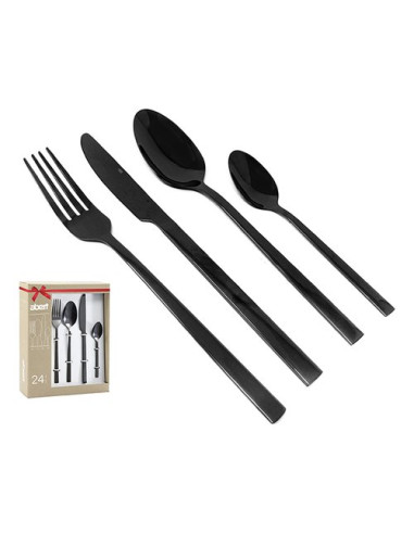 Set posate tavola Abert LBN4280240F BOND BLACK Nero