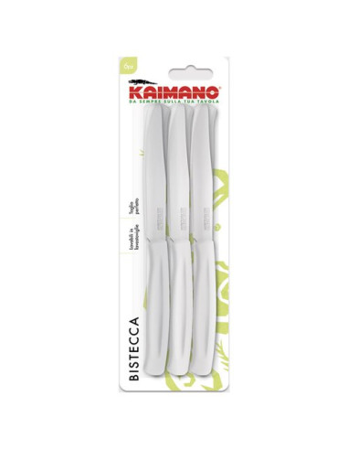 Set coltelli bistecca Kaimano 1023409 DINAMIK Lama denti fini Bianco