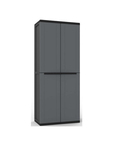 Armadio plastica Terry 1003199 J BASE 268 Grigio sky e Nero