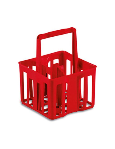 Porta bottiglie Stefanplast 4223 Cestello 4 Posti Rosso