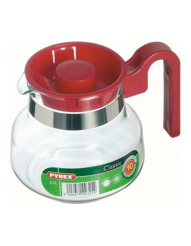 Caraffa Pyrex 710A200 5646 Bricco con coperchio Trasparente e Rosso