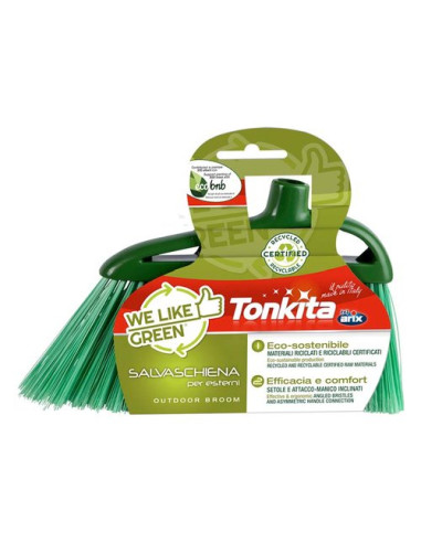 Scopa Tonkita TK672 WE LIKE GREEN Salvaschiena per Esterni