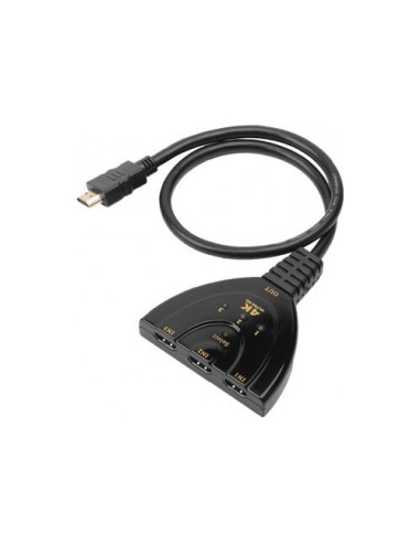 Switch HDMI Techly IDATA HDMI 3F30 Idata Hdmi 3F30 4K Uhd Nero