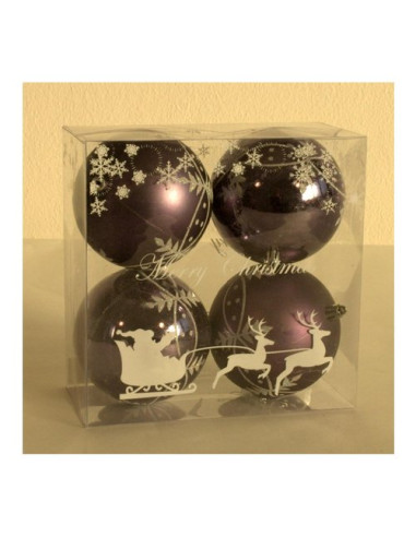 Palline albero Amicasa Art 138 Sfera Mix Blu decorato