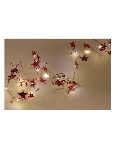 Filo Pre Qu' Italia D2889 NATALE Nano Led Stelline Metallizzate Rosso