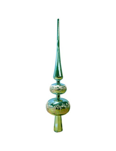 Puntale albero di natale Santa Claus PD273VB Decor Verde