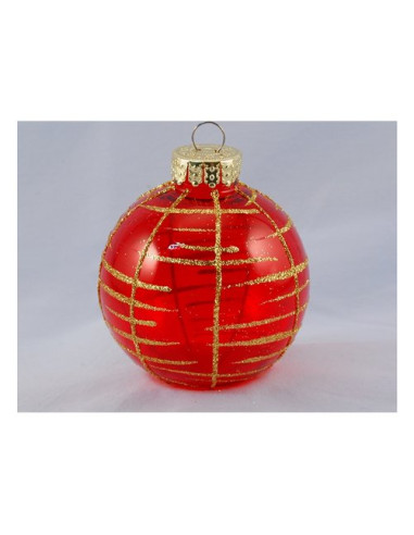 Pallina albero Santa Claus TE191549 Sfera Quadranti Rosso Oro Assortit