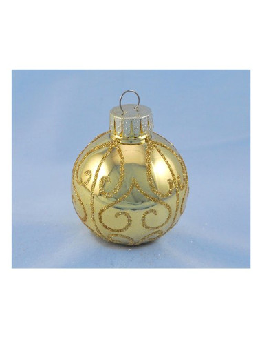 Pallina albero Santa Claus TE173101 Sfera Spirali Oro Assortito