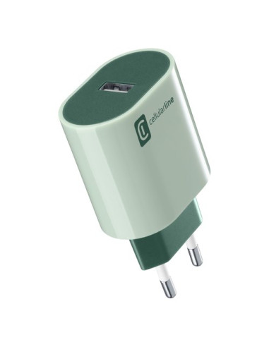 Caricabatterie Cellular Line ACHUSBSMART12WG STYLECOLOR 12W Verde