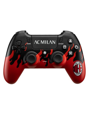 Gamepad Qubick ACP40179 PLAYSTATION 4 Ac Milan Flames Wireless Rosso e