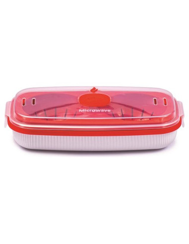 Contenitore microonde Snips 000848 TEMPO ZERO Omelette Bianco e Rosso