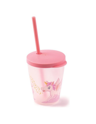 Bicchiere con cannuccia Snips 000853 Unicorno Rosa