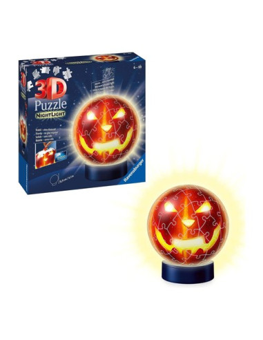 Puzzle Ravensburger 11253 3D Zucca di Hallowen Night con Luce