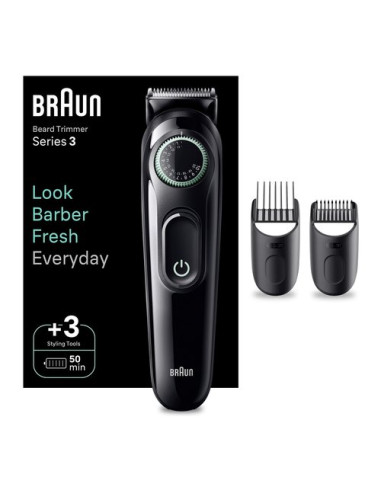 Regolabarba Braun BT3411 SERIES 3 Beardtrimmer Black e Green