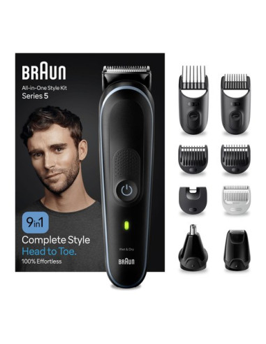 Regolabarba Braun MGK5411 SERIES 5 All in One Trimmer Styling Kit 9In1