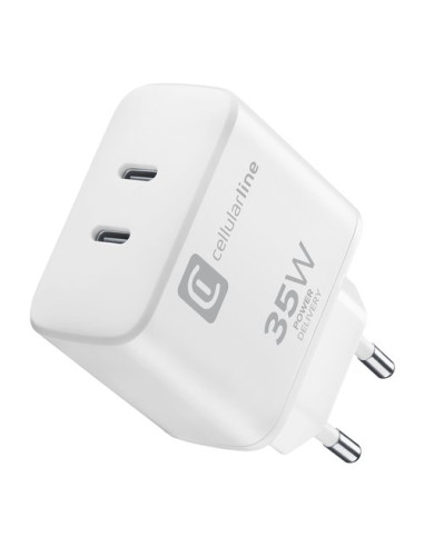 Caricabatterie Cellular Line ACHIPHUSB2PD35WW DUAL CHARGER 35W Power D