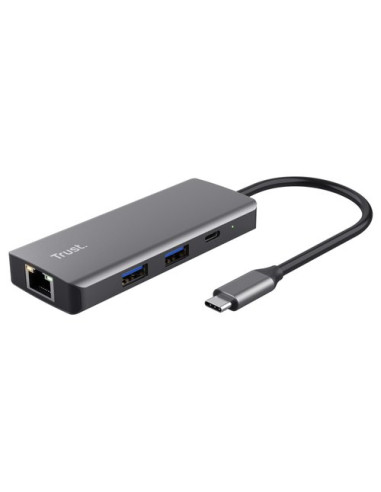 HUB Trust 24968 DALYX USB C Grey