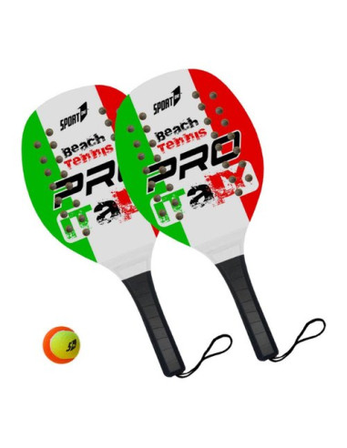 Set racchette con palla Mandelli 704100051 SPORT ONE Pro Color Beachte