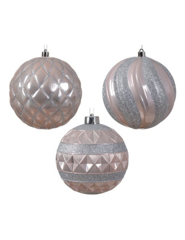 Pallina albero Kaemingk 024513 Sfera Blush Pink Assortito