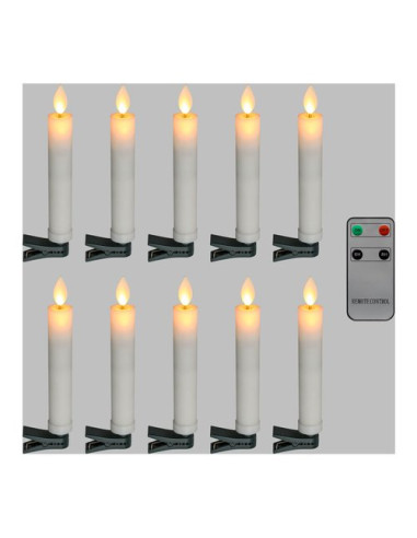 Set candele led Lotti 69039 10 Pz con Clip e Telecomando