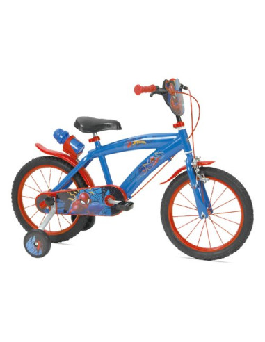 Bicicletta Mandelli 120165115 MARVEL SPIDERMAN Con Rotelle Blu e Rosso