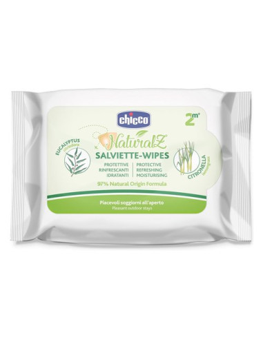 Antizanzare Chicco 00011599000000 NATURALZ Salviettine Monouso Tripla