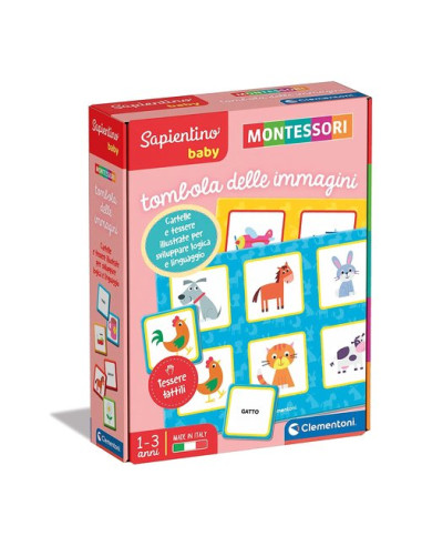 Gioco educativo Clementoni 16420 MONTESSORI BABY Tombola Delle Immagin